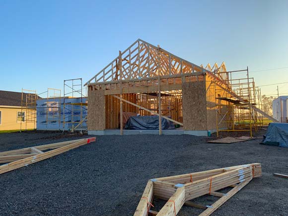 The building of a home protected with contractors insurance in Sylvania, OH